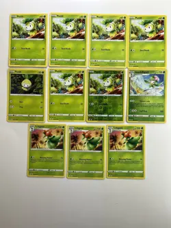 Pokemon Tcg Lot of 9 Petilil, Liligant Reverse Holo Common basic - Image 1