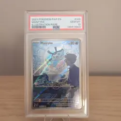 Psa 10 Pokemon Mantyke 189/182 Sv04: Paradox Rift - Image 1