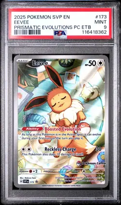 Eevee - 173 (Pokemon Center Exclusive) 173 Sv: S & V Promo Cards Holo PSA 9 - Image 1