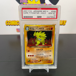 Dark Tyranitar PSA 10 - 2001Pokemon Japanese neo 4 #248 - Holo - Image 1