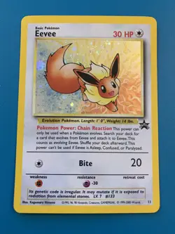 Eevee #11 Black Star Promo Holo Rare Vintage Pokemon Card - NM - Image 1