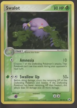Pokemon - Swalot - 50/101 EX Hidden Legends - 2004 Reverse Holo - LP - Image 1