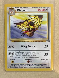 Pokemon TCG Pidgeot Jungle Card 24/64 Unlimited Non-Holo Rare LP - Image 1