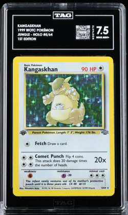 POKEMON 1999 KANGASKHAN JUNGLE - 1ST EDITION #5/64 TAG 7.5 - Image 1
