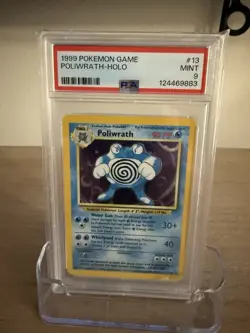 1999 POKEMON GAME POLIWRATH-HOLO PSA 9 Mint - Image 1