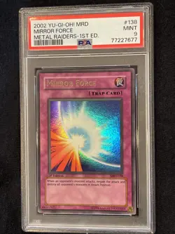 2002 Yu-Gi-Oh! MRD MIRROR FORCE Metal Raiders 1st Edition PSA 9 - Image 1