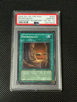 YUGIOH PSA 10 2003 Necrovalley PGD-084 Super Rare 1st Edition *9379 - Image 1