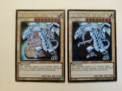 2x YUGIOH! BLUE-EYES WHITE DRAGON PGL2-EN080 NM - Image 2