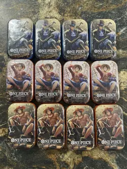One Piece 12x Mini Tin Pack Set VOL. 2 English Case Quantity New Factory Sealed - Image 1