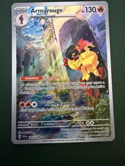 Armarouge Scarlet & Violet Base Illustration Rare Holo Pokemon TCG Card 203/198 - Image 1