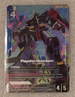 English - Gundam Card Game TCG - Psycho Gundam (LR+) Dual Impact - GD02-001 - Image 1