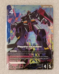 English - Gundam Card Game TCG - Psycho Gundam (LR+) Dual Impact - GD02-001 - Image 2