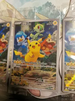 Pikachu SVP 027 Scarlet & Violet Promo Cards Holo NM/M Sealed 3x Lot - Image 3