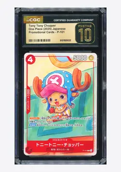 One Piece CGC 10 PRISTINE Tony Tony Chopper Promo 2025 P-101 Promo Card Japanese - Image 1