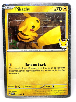 2026 Pokemon Pikachu Stamped Pokemon Day 30th Anniversary Promo Card 051/162 - Image 1