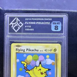King Card Grading 8 Flying Pikachu 110/108 Evolutions Regular Secret Rare - Image 4