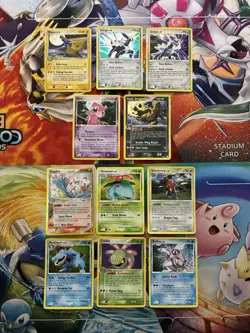 Vintage Pokemon Card Lot Holo Fire Mew Venusaur Dark Dragonite Palkia Dialga - Image 1