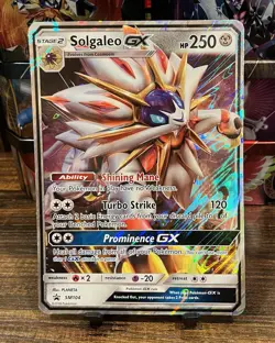 GREAT CONDITION! Holo Solgaleo GX SM104 2018 Jumbo Card! *Read Description* - Image 1