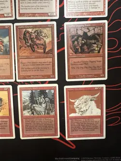 Lot Of 24 Red Vintage White Border Magic Cards MTG Revised Goblins - Image 2