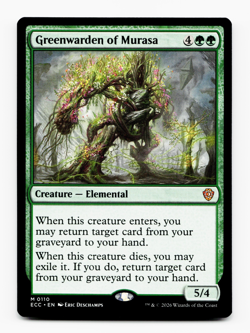 Greenwarden of Murasa [Commander: Lorwyn Eclipsed] Magic MTG ECC 0110 NM 🌳 - Image 1