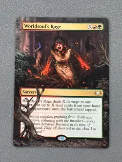 Worldsoul's Rage MTG Edge of Eternities Commander Hand Painted Full Altered Art - Image 1