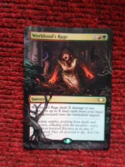 Worldsoul's Rage MTG Edge of Eternities Commander Hand Painted Full Altered Art - Image 2