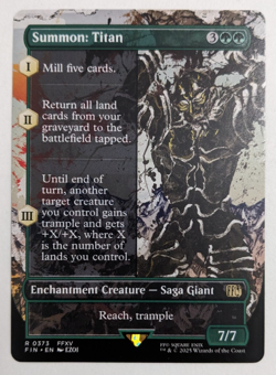 Summon: Titan (0373) Borderless, Final Fantasy FIN, Magic MtG, Regular - NM! - Image 1