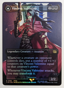 Vincent Valentine (0383) Borderless, Final Fantasy FIN, Magic MtG, FOIL - NM! - Image 1
