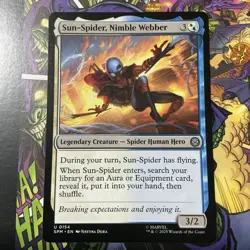 MTG: SPIDER-MAN: SUN SPIDER , NIMBLE WEBBER, 0154, REGULAR, UNCOMMON, NM - Image 1