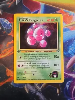 Pokemon Erika's Exeggcute 077/132 1st Edition Gym Heroes Common LP - Image 1