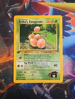 Pokemon Erika's Exeggcute 043/132 1st Edition Gym Heroes Uncommon LP - Image 1