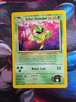 Pokemon Erika's Victreebel 026/132 Gym Heroes Unlimited Non Holo Rare LP - Image 1