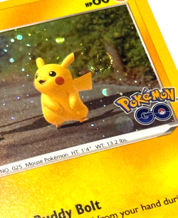 Pokemon TCG Pikachu 027/078 Cosmos Holo Pokemon GO SWIRL - Image 3