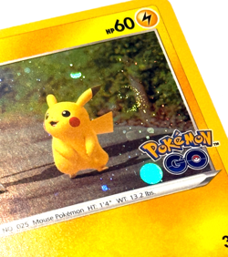 Pokemon TCG Pikachu 027/078 Cosmos Holo Pokemon GO SWIRL - Image 4