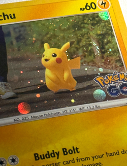 Pokemon TCG Pikachu 027/078 Cosmos Holo Pokemon GO SWIRL - Image 5