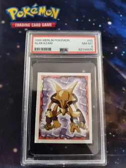 1999 Merlin Pokemon Alakazam PSA 8 - Image 1