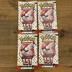 LOT OF (4) - Pokemon TCG 151 Scarlet and Violet Booster Packs USA English - Image 1