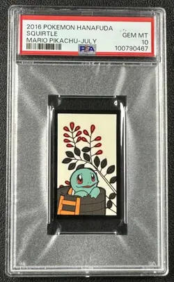 SQUIRTLE PSA 10 2013 POKEMON HANAFUDA MARIO PIKACHU JULY 0467 - Image 1