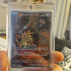 Pokemon Team Rockets Meowth Card 203/182 Destined Rivals NM - Image 3