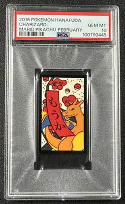 CHARIZARD PSA 10 2013 POKEMON HANAFUDA MARIO PIKACHU FEBRUARY 0445 - Image 1