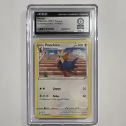 Pokemon Herdier Evolving Skies 134/203 French CGC 2021 Guinness World Records - Image 1