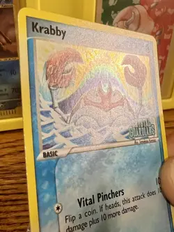 Pokemon TCG EX Crystal Guardians Krabby 54/100 Reverse Holo STAMPED NM KOMIYA - Image 2