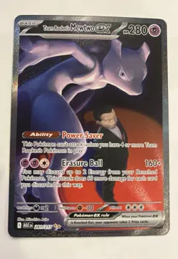 Pokemon TCG Team Rockets Mewtwo 281/217 NM Ascended Heros - Image 1