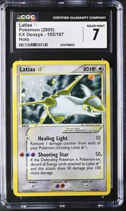 2005 POKEMON EX DEOXYS GOLD STAR #105 LATIAS-HOLO CGC 7 ULTRA RARE - Image 1