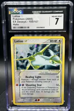 2005 POKEMON EX DEOXYS GOLD STAR #105 LATIAS-HOLO CGC 7 ULTRA RARE - Image 3