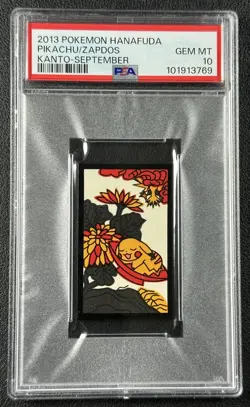 PIKACHU ZAPDOS PSA 10 2013 POKEMON HANAFUDA KANTO SEPTEMBER 3769 - Image 1