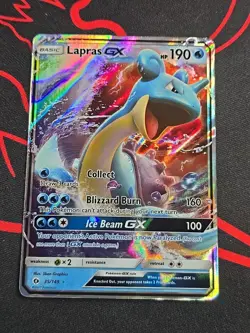Lapras GX # 35/149 NM Sun & Moon Base Set Ultra Rare Pokemon TCG Holo - Image 1