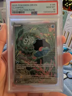 PSA 10 Clamperl 195/182 Pokemon Destined Rivals Illustration Rare 2025 GEM MINT - Image 1