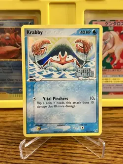 Pokemon TCG EX Crystal Guardians Krabby 54/100 Reverse Holo STAMPED LP KOMIYA - Image 1