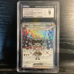 CGC 9 Pokemon Twilight Masquerade Cornerstone Mask Ogerpon EX 199/167 Ultra Rare - Image 1